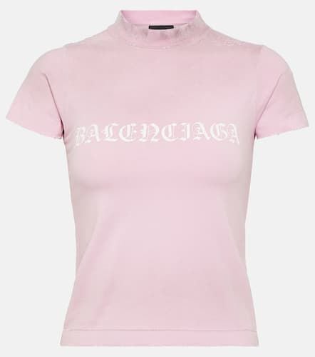 Cropped cotton jersey T-shirt - Balenciaga - Modalova