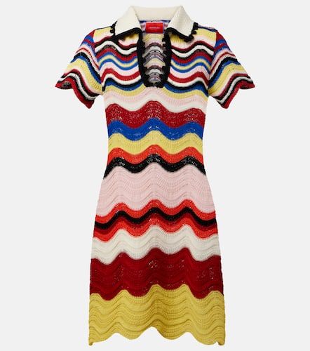 Chevron crochet cotton polo dress - La DoubleJ - Modalova