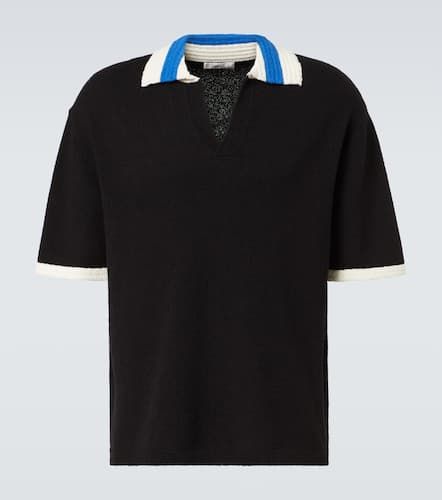 Crochet cotton-blend polo shirt - Commas - Modalova