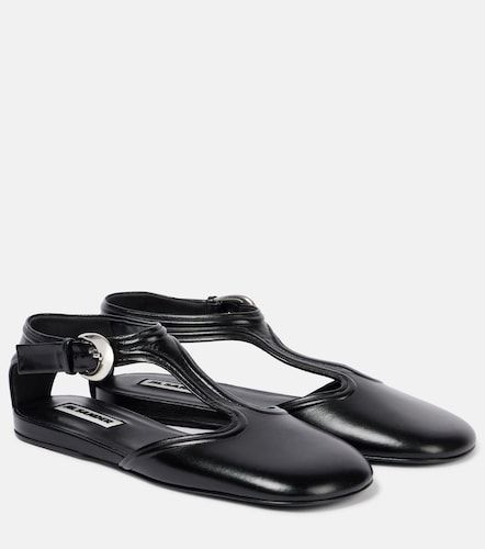 Mary-Jane-Ballerinas aus Leder - Jil Sander - Modalova