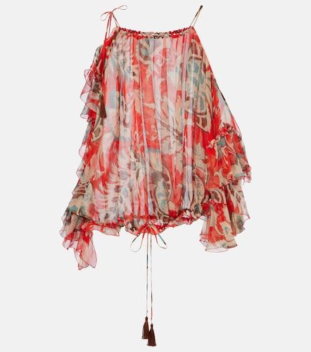 Etro Printed ruffled silk top - Etro - Modalova
