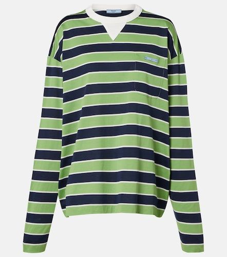 Camiseta de jersey de algodón a rayas - Prada - Modalova