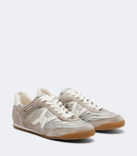 Quilted suede-trimmed leather sneakers - Veronica Beard - Modalova