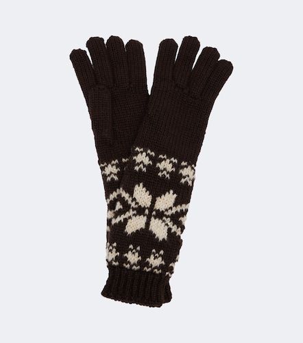 Fair Isle sequined wool-blend gloves - Moncler - Modalova