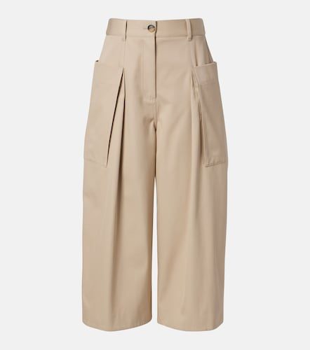 Pantalones cropped de algodón y seda - Loewe - Modalova