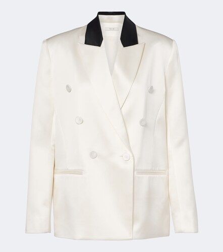 Double-breasted silk satin blazer - The Sei - Modalova