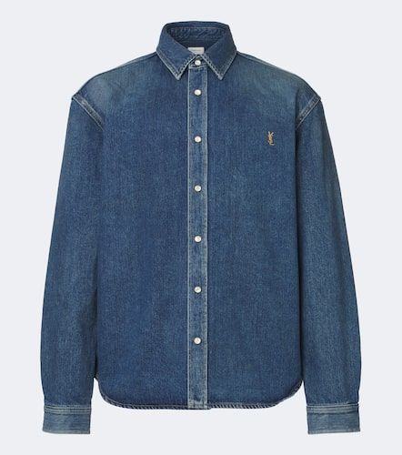 Camisa Cassandre de denim - Saint Laurent - Modalova