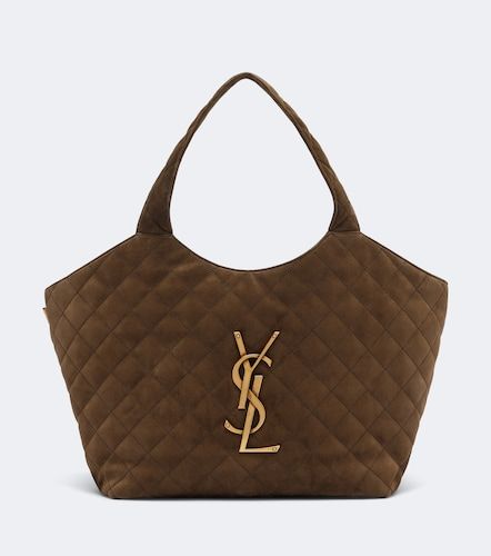 Borsa Icare Medium in suede matelassé - Saint Laurent - Modalova