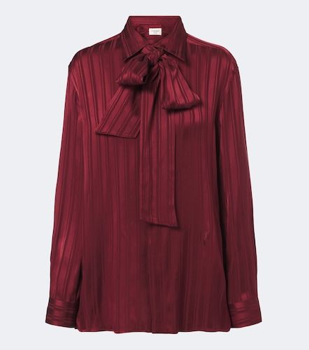 Schluppenbluse aus Seiden-Jacquard - Saint Laurent - Modalova