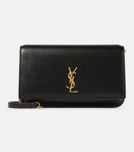 Cassandre leather phone pouch - Saint Laurent - Modalova