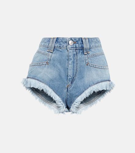 Eneidao fringe-trimmed denim shorts - Marant Etoile - Modalova