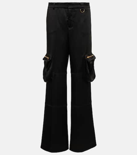 Low-rise satin cargo pants - Blumarine - Modalova