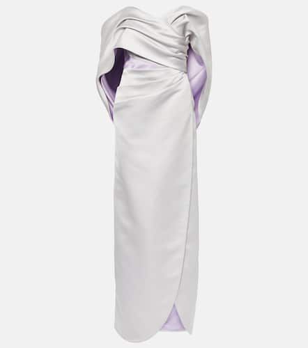 Off-shoulder draped satin gown - Carolina Herrera - Modalova