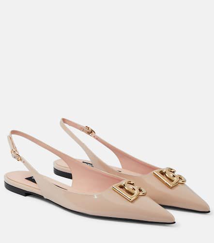 DG patent leather slingback flats - Dolce&Gabbana - Modalova