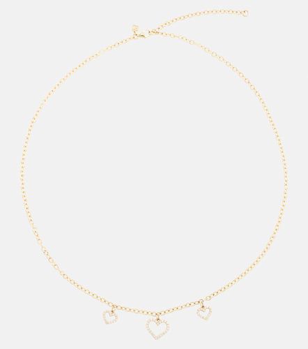Halskette Three Hearts aus 14kt Gelbgold mit Diamanten - Sydney Evan - Modalova