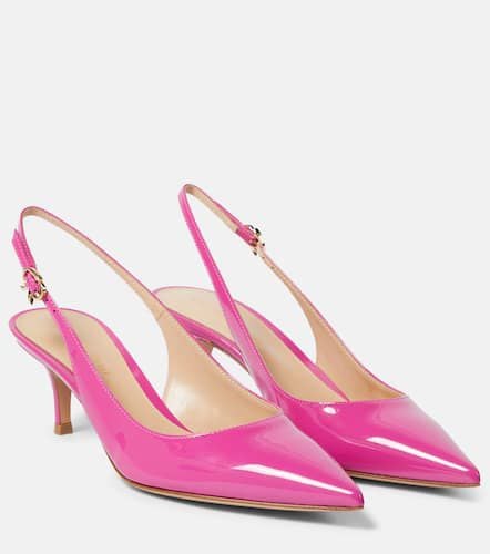 Ribbon patent leather slingback pumps - Gianvito Rossi - Modalova