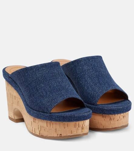 ChloÃ© Oli denim platform mules - Chloe - Modalova