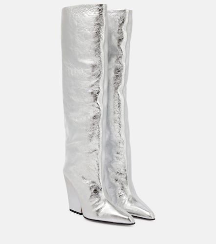 Jane metallic leather knee-high boots - Paris Texas - Modalova