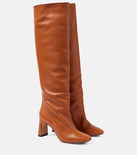 Roberta leather knee-high boots - Souliers Martinez - Modalova