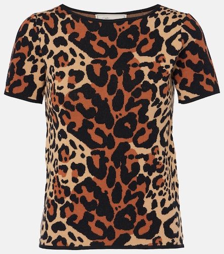 Top Shoert con estampado de leopardo - Blumarine - Modalova