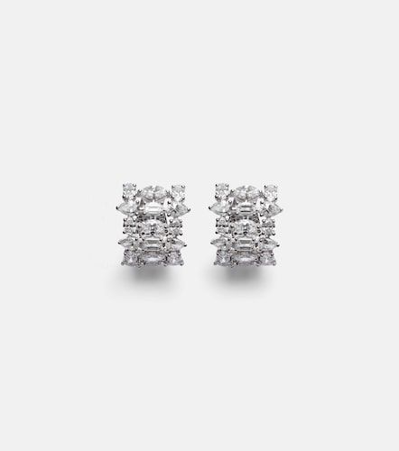 Orecchini Art Deco in oro bianco 18kt con diamanti - Kamyen - Modalova