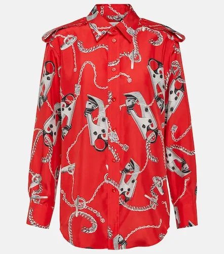 Burberry Camisa de seda estampada - Burberry - Modalova