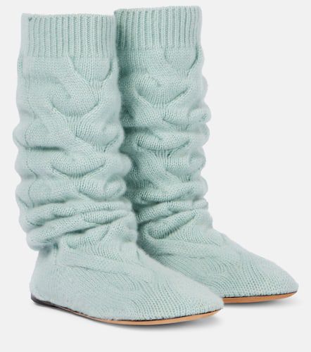 Cocooning cable-knit sock boots - Loro Piana - Modalova