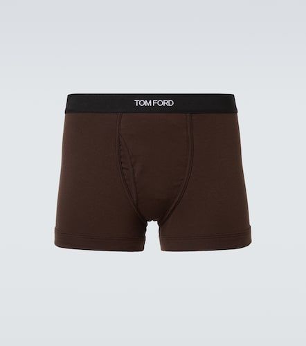 Logo cotton-blend boxer briefs - Tom Ford - Modalova
