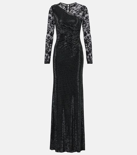 Abito lungo con pizzo e strass - Self-Portrait - Modalova