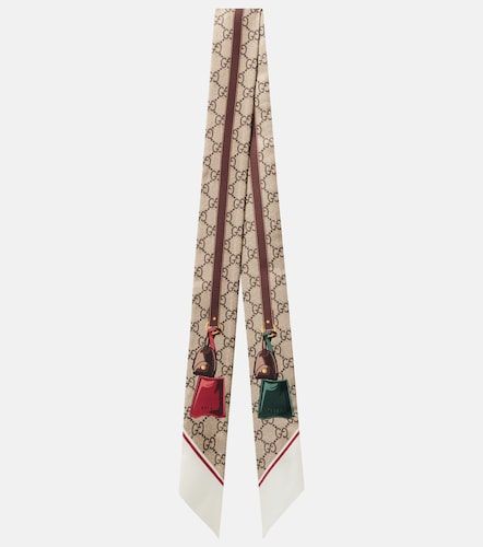 Pañuelo de sarga de seda con GG - Gucci - Modalova