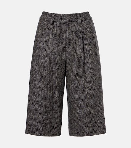Herringbone wool-blend shorts - Brunello Cucinelli - Modalova