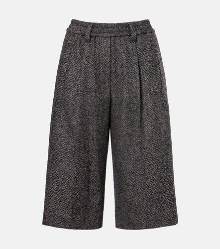 Herringbone wool-blend shorts - Brunello Cucinelli - Modalova