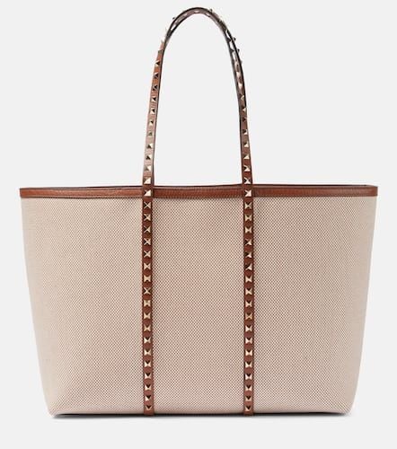 Rockstud Large canvas tote bag - Valentino Garavani - Modalova