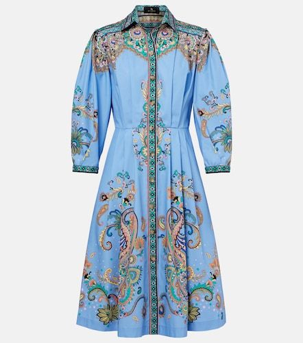 Vestido camisero de algodón estampado - Etro - Modalova