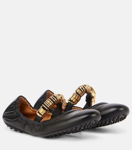 Embellished leather Mary Jane flats - Tod's - Modalova