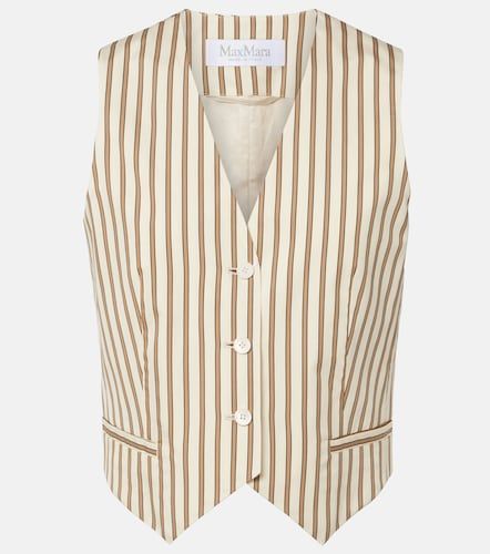 Chaleco Fauno de algodón y seda a rayas - Max Mara - Modalova