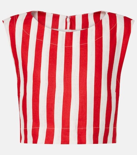 Crop top Martina de lino a rayas - Posse - Modalova