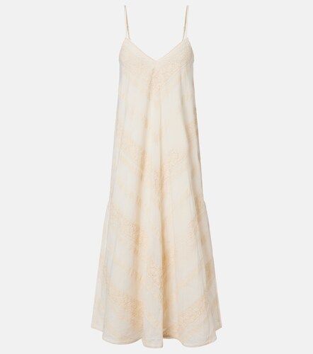 Embroidered cotton midi dress - Juliet Dunn - Modalova