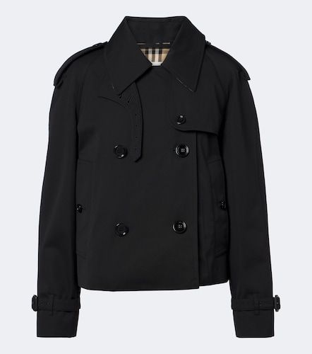 Chaqueta cruzada de gabardina de algodón - Burberry - Modalova