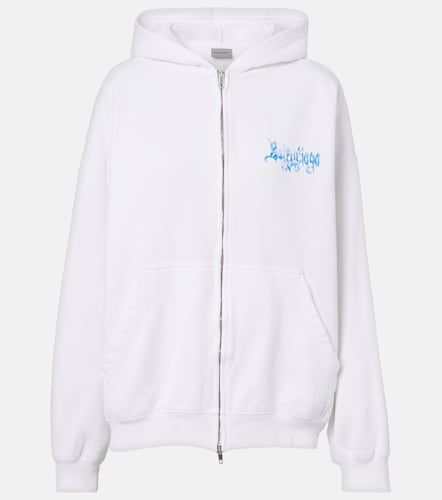 Sudadera de jersey de algodón con logo - Balenciaga - Modalova