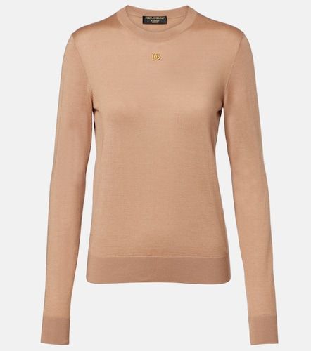 Pullover DG in cashmere e seta - Dolce&Gabbana - Modalova