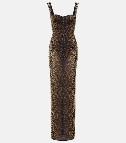 Alex Perry Leopard-print mesh gown - Alex Perry - Modalova
