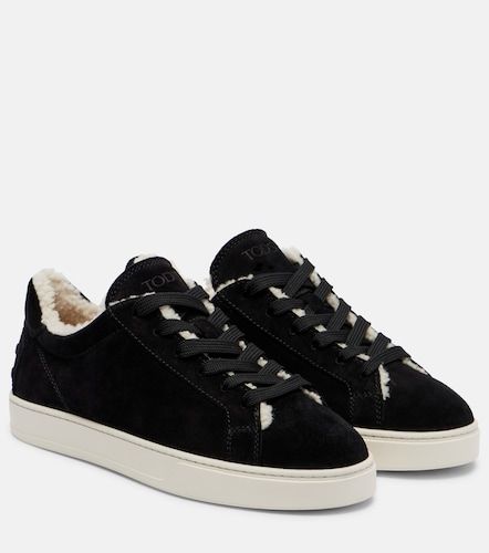 Sneakers Cassetta in suede con shearling - Tod's - Modalova