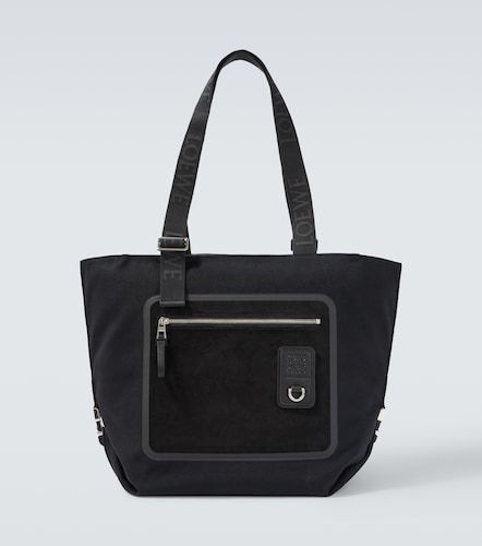 Flex Medium canvas and suede tote bag - Loewe - Modalova