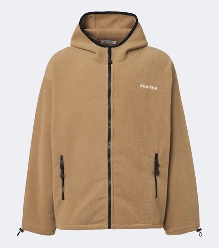 Chaqueta de forro polar con capucha - Miu Miu - Modalova