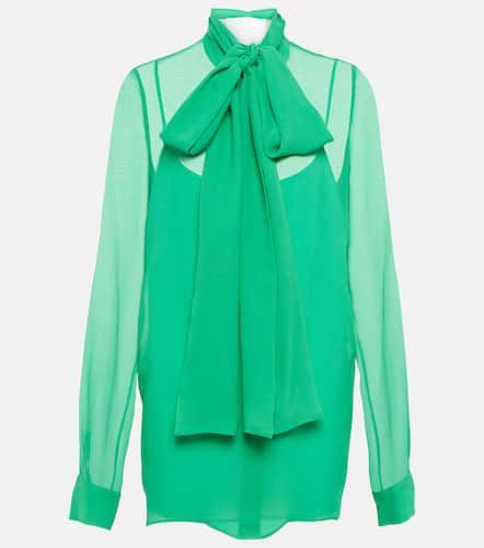 Sloane tie-neck silk blouse - Costarellos - Modalova