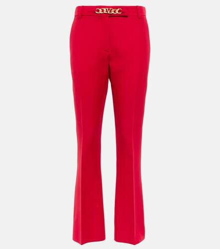 VLogo chain wool and silk pants - Valentino - Modalova