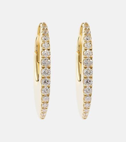 Lulu Medium 18kt hoop earrings with diamonds - Melissa Kaye - Modalova