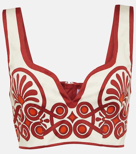 Baia printed cotton-blend crop top - La DoubleJ - Modalova