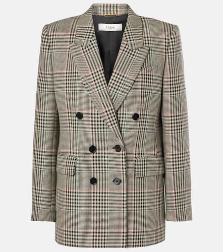 ChloÃ© Double-breasted checked wool blazer - Chloe - Modalova